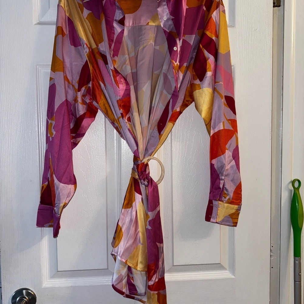 Colorful Abstract Button-Up Shirt - Picture 1 of 4
